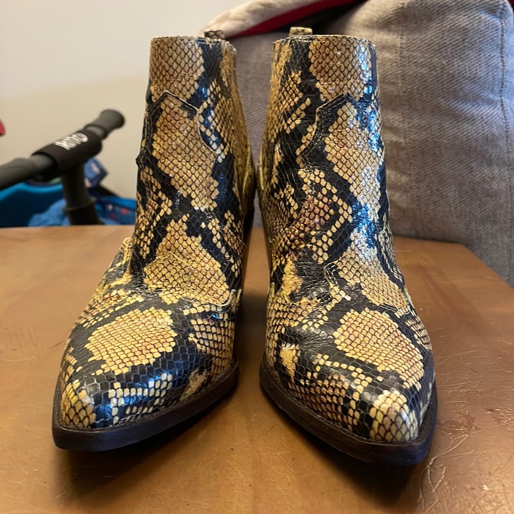 Sam Edelman snakeskin booties